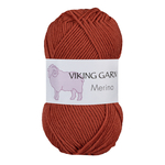 Viking garn Merino 50g - Mrk Brnd Orange (853)