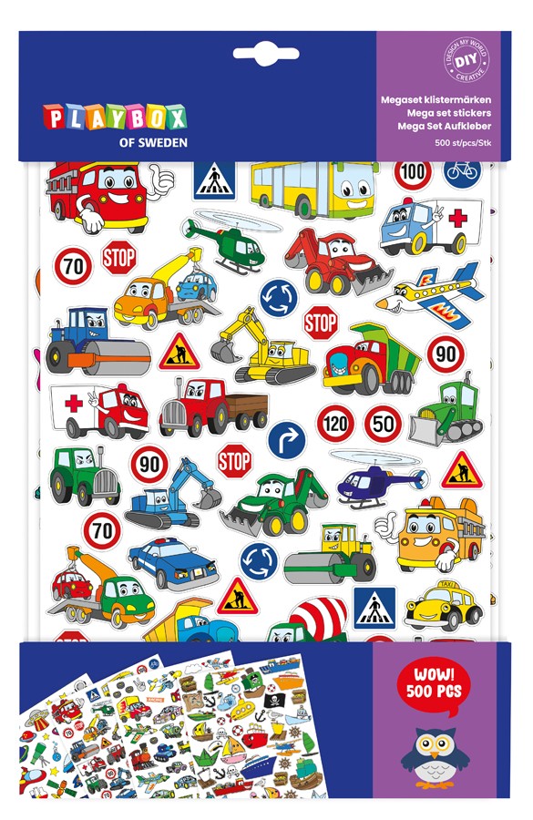 Klistremerker Megasett - 500 stk. Klistremerker Megasett - 500 stk.