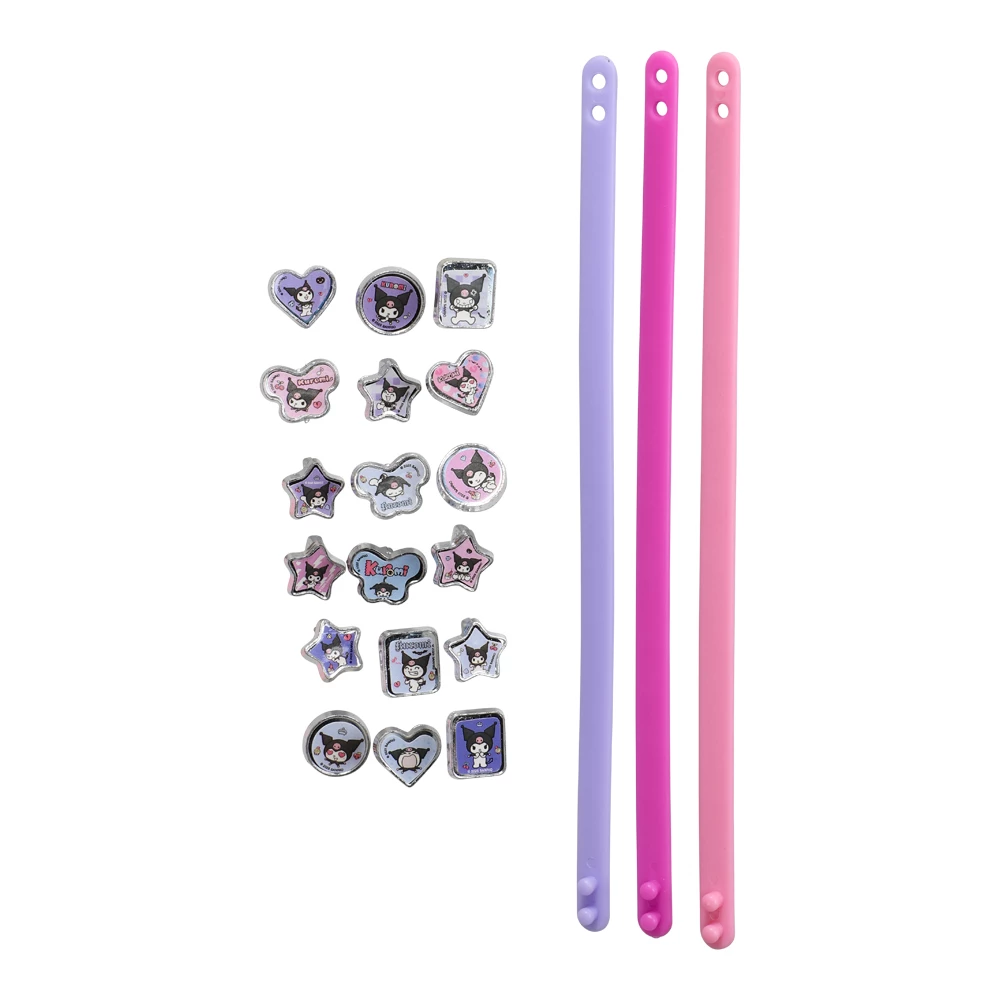 Armbandset Kuromi - 3 armband med 18 berlocker