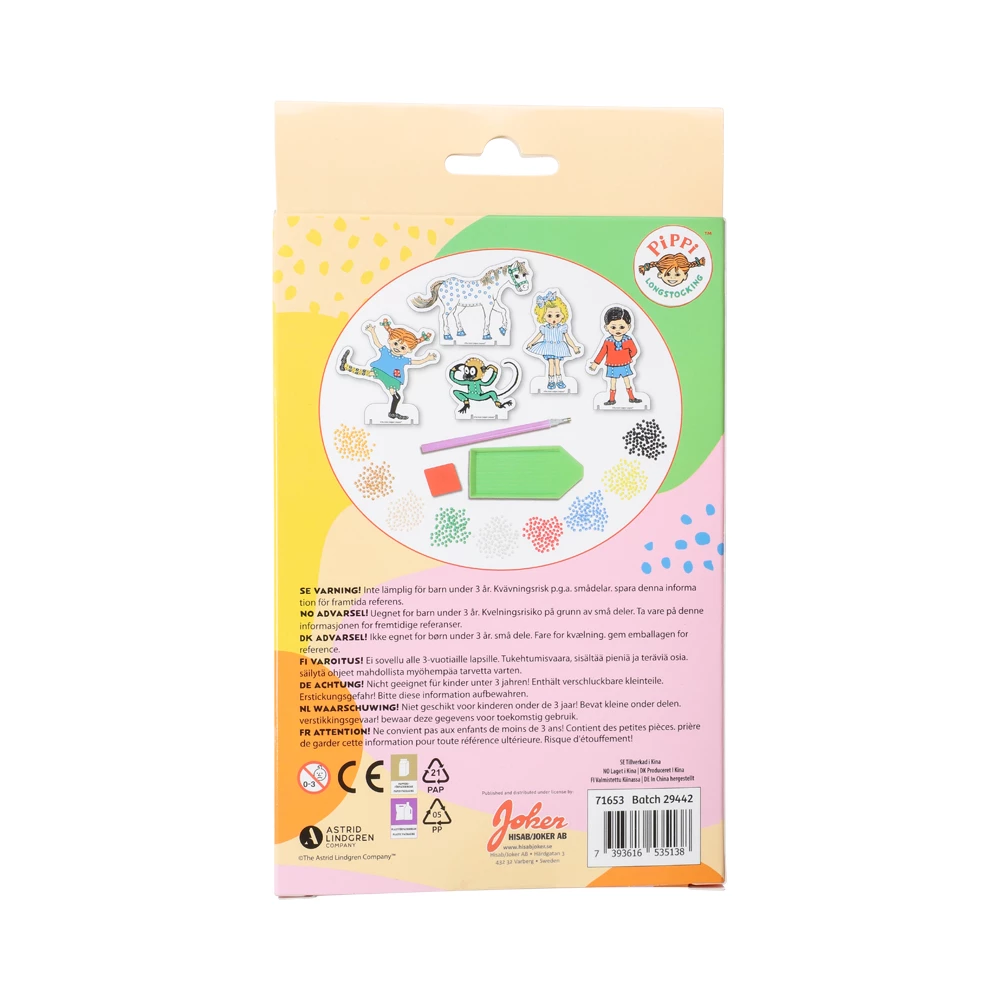Diamond painting Pippi L�ngstrump - 5 motiv med strassp�rlor