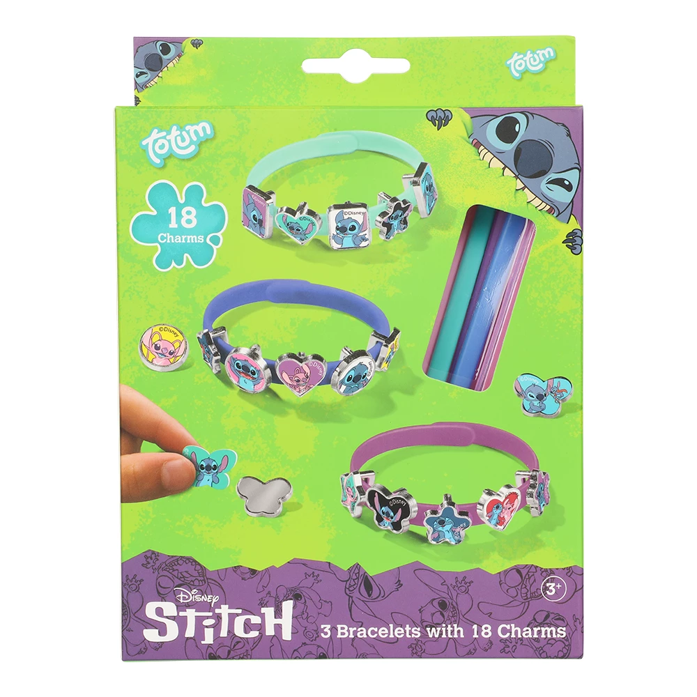 Armbandset Stitch Disney - 3 armband med 18 berlocker