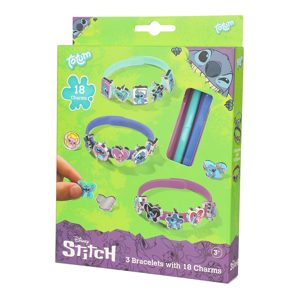 Armbandset Stitch Disney - 3 armband med 18 berlocker