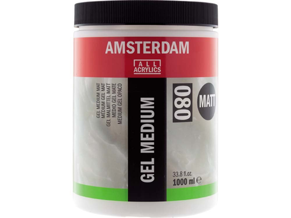 Amsterdam gel medium mat - 1000 ml - Akrylmedier, Malermedium, Fernis og kunstner medier til kunstmaling