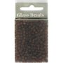 Rocaillepärlor 4 mm Matt Frozen Brun 25 g Rocaillepärlor 4 mm Matt Frozen Brun 25 g