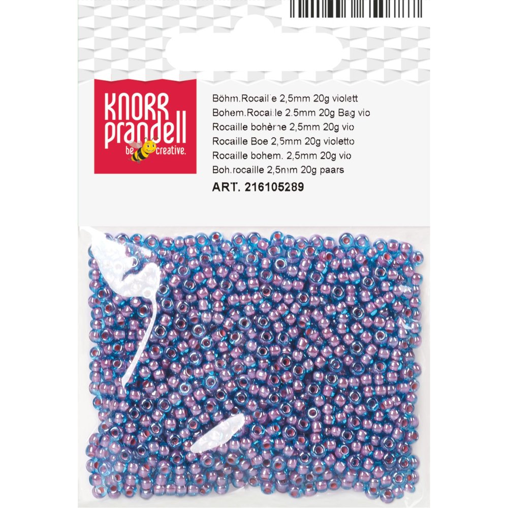 Rocailleperler 2,5 mm 20 g fiolett - Blandinger av rocailleperler, Rocaillesperlor, Håndverk