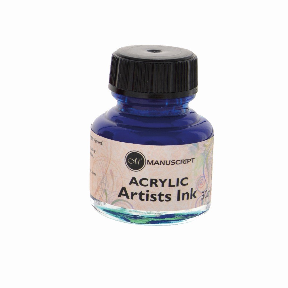 Akrylbläck 30 ml - Havsblå - Tusch & Bläck, Konstnärsfärger