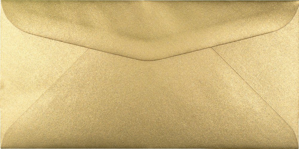 Papperix E65 Kuvert - 5-pak - Guld - Kuvert 110x220, Kuvert, Kort & kuvert, Scrapbooking, Håndværk