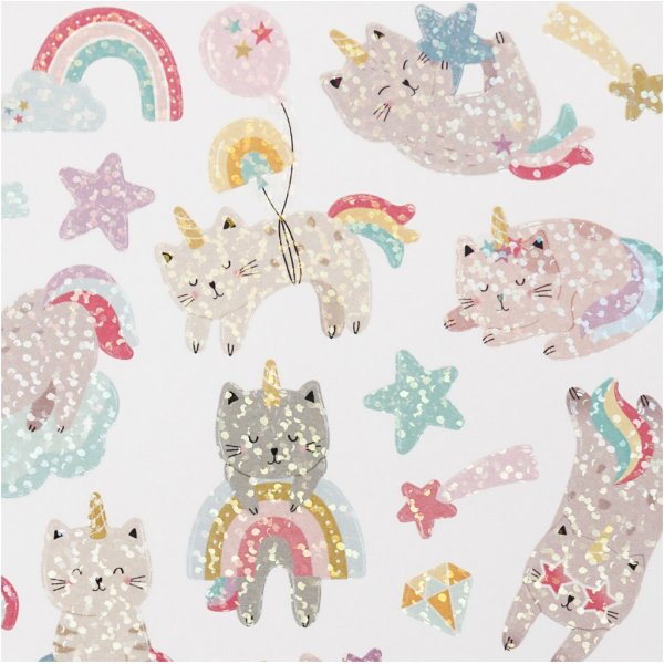 Klistermärken - unicorn katter Klistermärken - unicorn katter