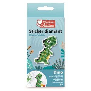 Diamond mosaic-kit med dinosaurie, 10 cm Diamond mosaic-kit med dinosaurie, 10 cm