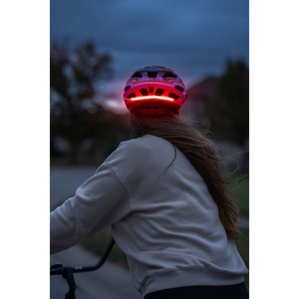 Hjälmlampa LED röd 3 lägen - batteridriven Hjälmlampa LED röd 3 lägen - batteridriven