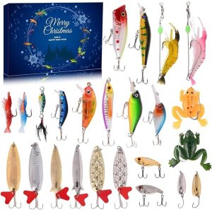 Fiskekalender 2026 - Adventskalender med 24 Fiskedrag & Fiskebeten