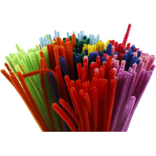 Piprensare - Ø4 mm - mixade färger - 300 st Piprensare - Ø4 mm - mixade färger - 300 st