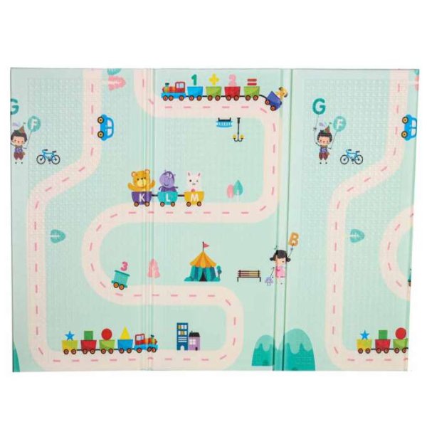 Lekmatta dubbelsidig vikbar Panda Street 180 x 200 cm Lekmatta dubbelsidig vikbar Panda Street 180 x 200 cm