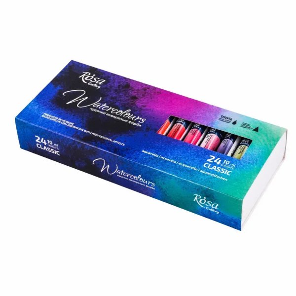 Akvarellfrgset ROSA Gallery - Kartong 24 x 10 ml