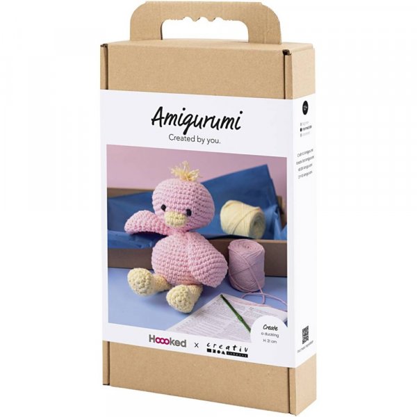 DIY-s�t amigurumi and lyser�d og lysegul - 1 pakke