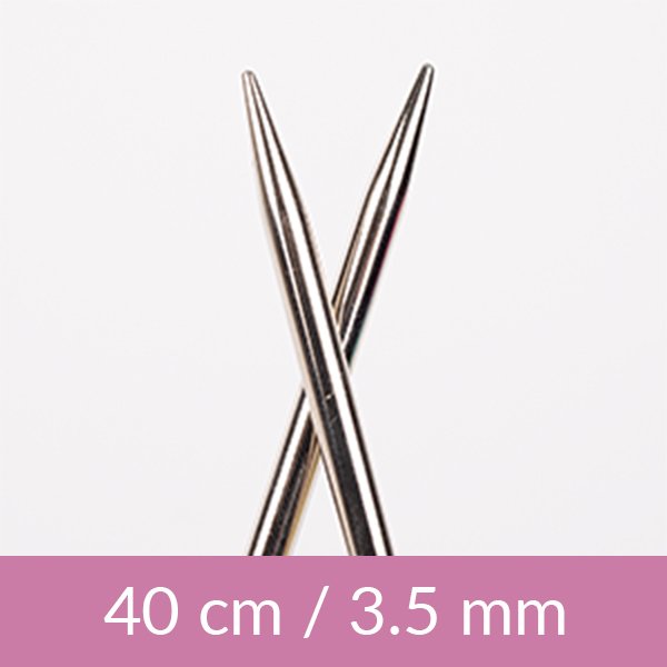 Cirkulære strikkepinde - Messing - 40 cm 3,50 mm / 15,7 tommer US 4 - Rundpinde, Strikkepinde, Strikning, Strikke, hækle, knytte og væve