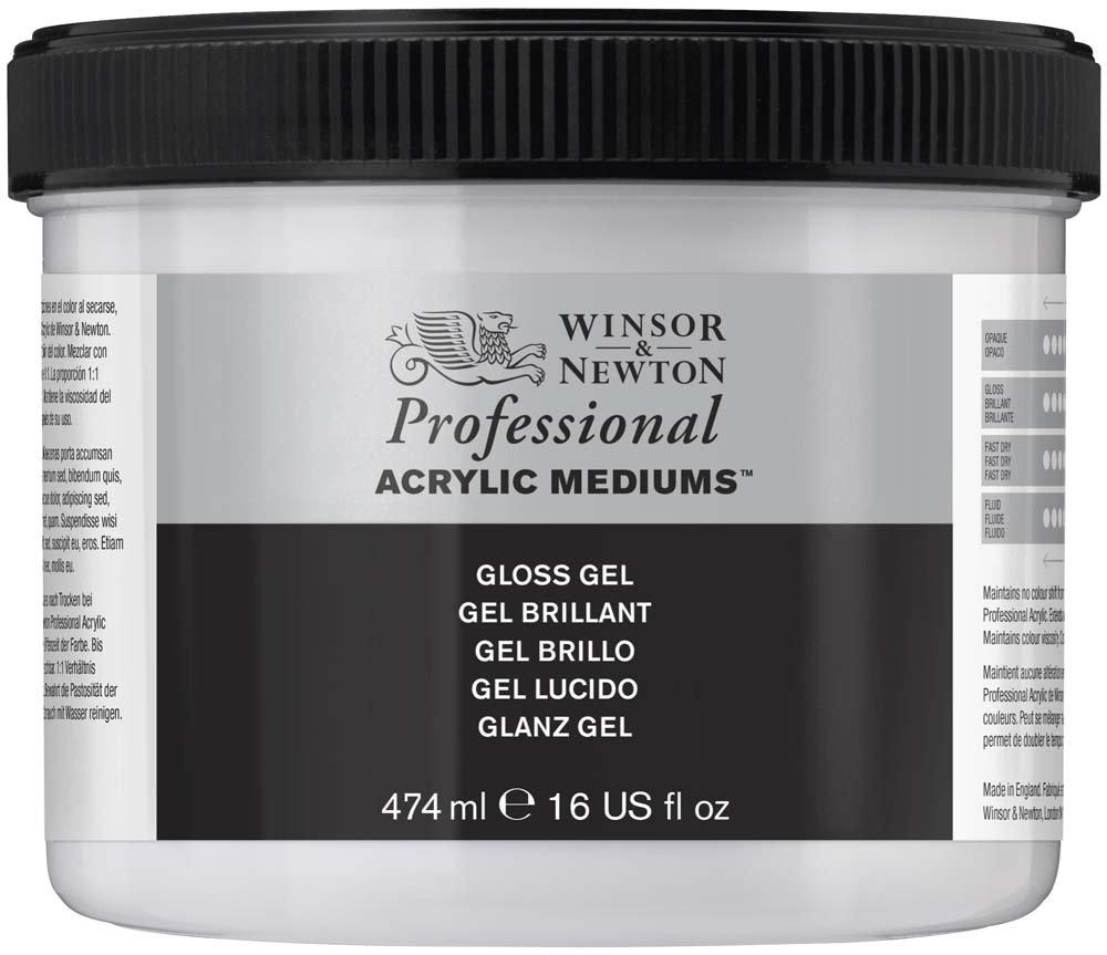Akryl medium W&N Professional - Blank gel - 474 ml - Akrylmedier, Malemedium, Lakk & malingsmedier