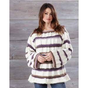 Strikkemnster - Stor genser og skjerf