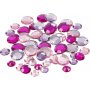 Rhinestones - lilla - Runde - 6+9+12 mm - 360 stk