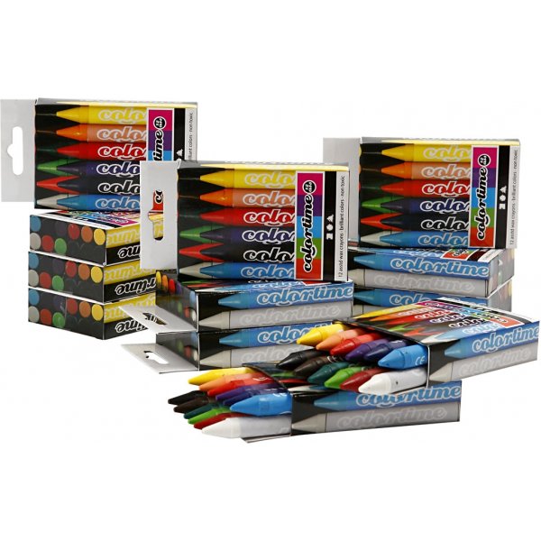 Colortime Färgkritor - mixade färger - 12 st Colortime Färgkritor - mixade färger - 12 st