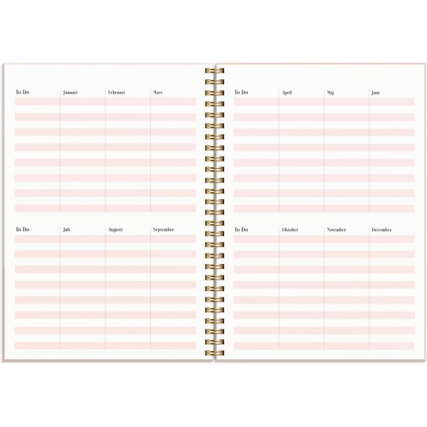 Kalender 24/25 - Life Planner Pink Horisontell