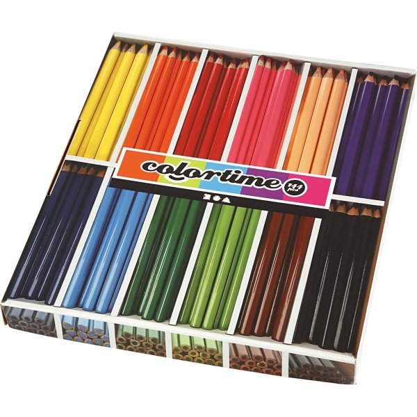 Colortime Färgpennor - mixade färger - JUMBO - 12 x 12 st Colortime Färgpennor - mixade färger - JUMBO - 12 x 12 st