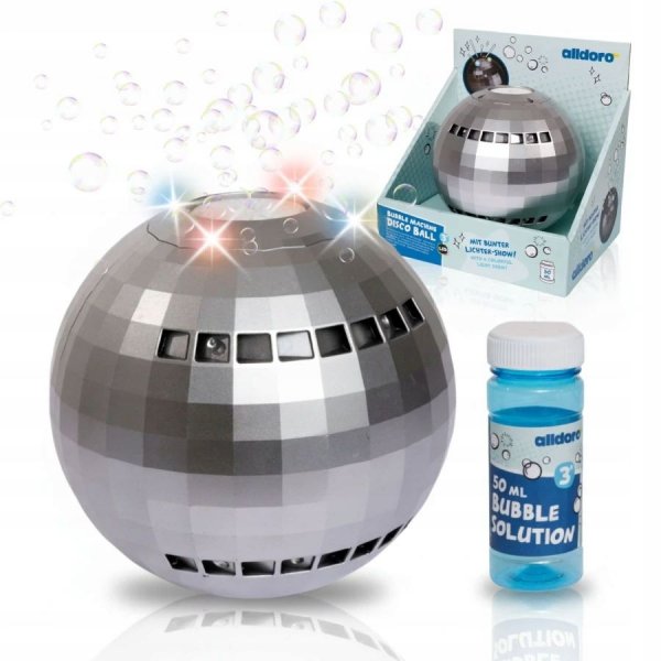 S�pbubbelmaskin disco LED med v�tska 50 ml - Alldoro