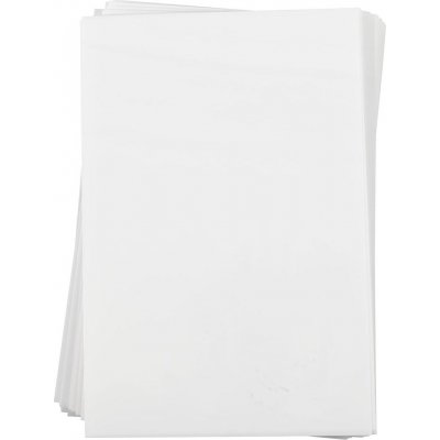 Krympeplastplade - Mat hvid - 100 ark