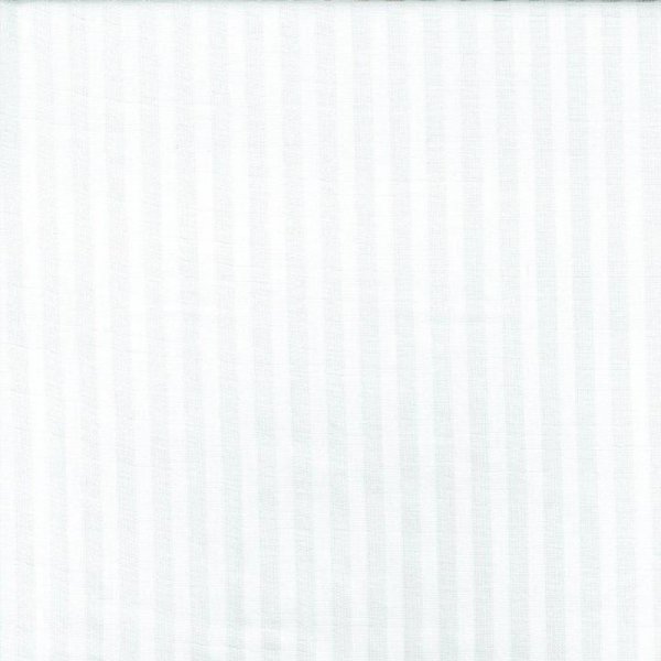 Lovisa - Gardintyg - Vit - Smal rand (1 cm rand) - 150 cm