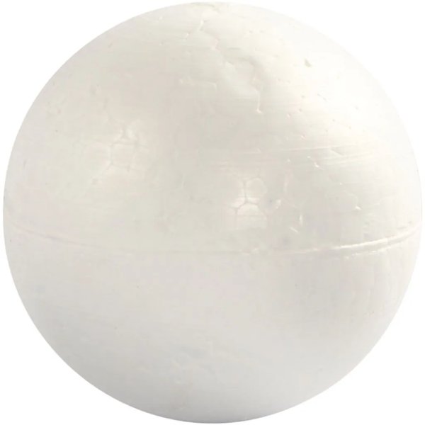 Kulor av frigolit - vit - �10 cm - 5 st