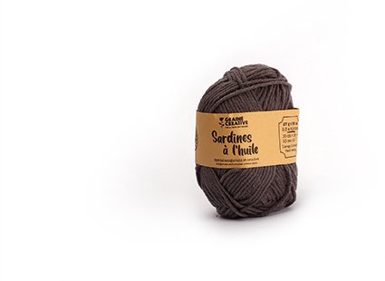 Mörkgrå amigurumi bomullsgarn 27 g - ca 55 m Mörkgrå amigurumi bomullsgarn 27 g - ca 55 m