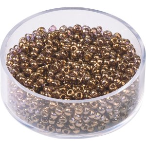 Bohemrocaille p�rlor 2,5 mm, 13 g, ljusbrun