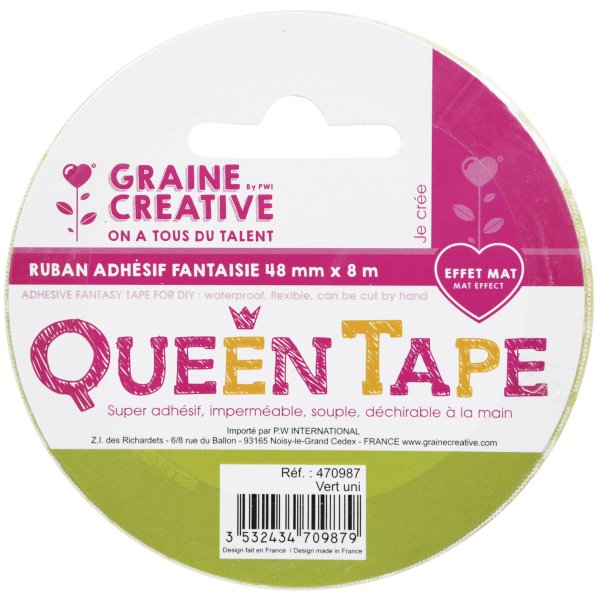 Queen tejp grön 48 mm x 8 m Queen tejp grön 48 mm x 8 m