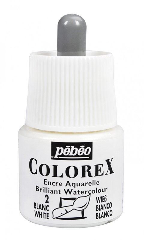 Tusch - Pebeo Colorex - Hvid - Tusch & Blæk, Kunstnerfarver