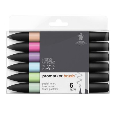 BrushMarker W&N - Pastelltoner 6 Pennor