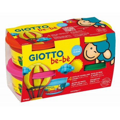 Modellervoks Giotto be-b 4-pak - Orange/Lyserd/Gul/Grn