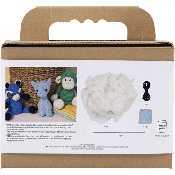DIY-s�t amigurumi giraf lysebl� - 1 pakke.