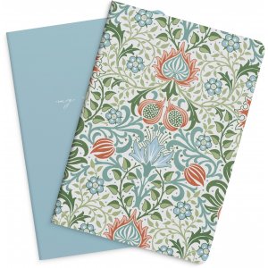 Anteckningsb�cker blue & flower linjerade - 2-pack