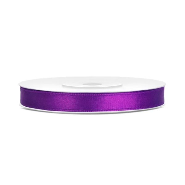 Satinband - M�rklila - 25 meter