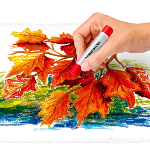Oljepastellkritor Staedtler 12 f�rger - Ask