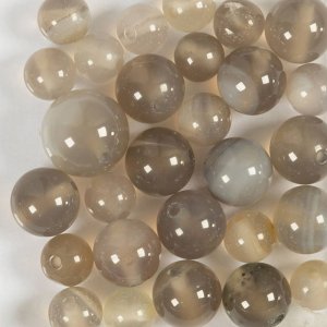Agatp�rlor transparent gr� 10x10-15x6 mm - 28 st.