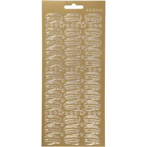 Klisterm�rker hat 10x23 cm Guld - 1 ark