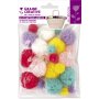 Pomponer i ull, 24 st, Ø 1,5 och 3 cm, pastellfärger Pomponer i ull, 24 st, Ø 1,5 och 3 cm, pastellfärger