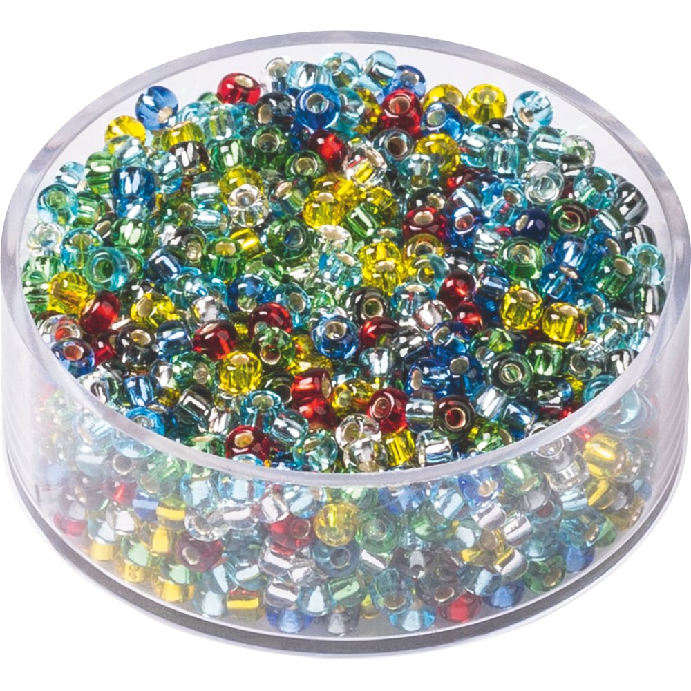Bohemske rocailleperler 2,5 mm 17 g - Flerfarvede - Blandinger af rocaillesperler, Rocaillesperler, Håndværk