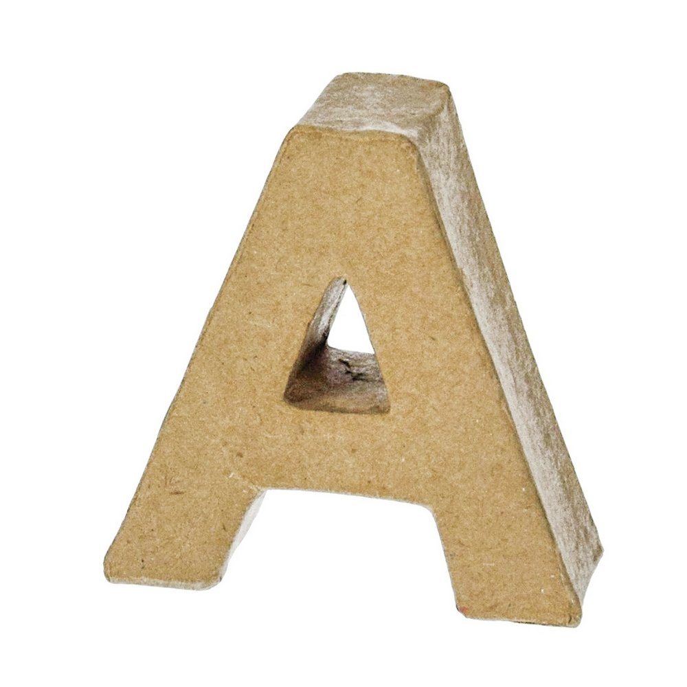Dybe Papbogstaver 5x5,2x2 cm - A - Papfigurer, Papirartikler, Dekorationsrammer, Hobbymateriale, Håndværk