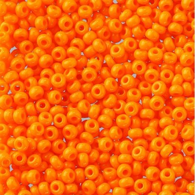 Rocailleperler ugjennomsiktige - oransje
