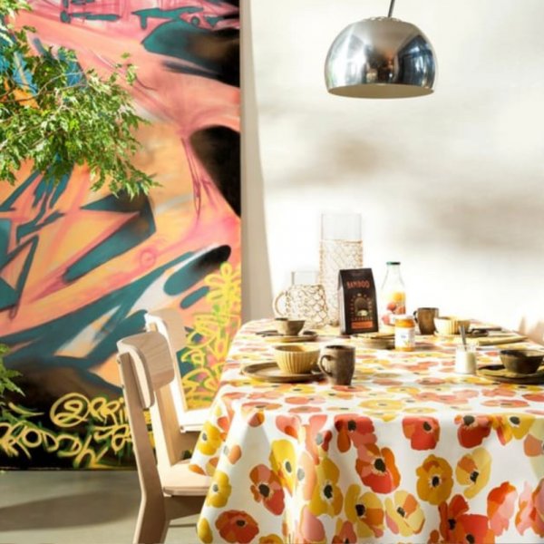 Vaxduk f�rdigsydd Keshi coral 140 x 220 cm