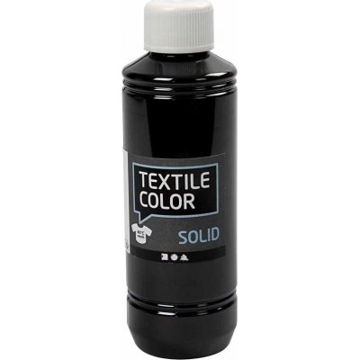 Textile Solid textilfrg - svart - tckande - 250 ml