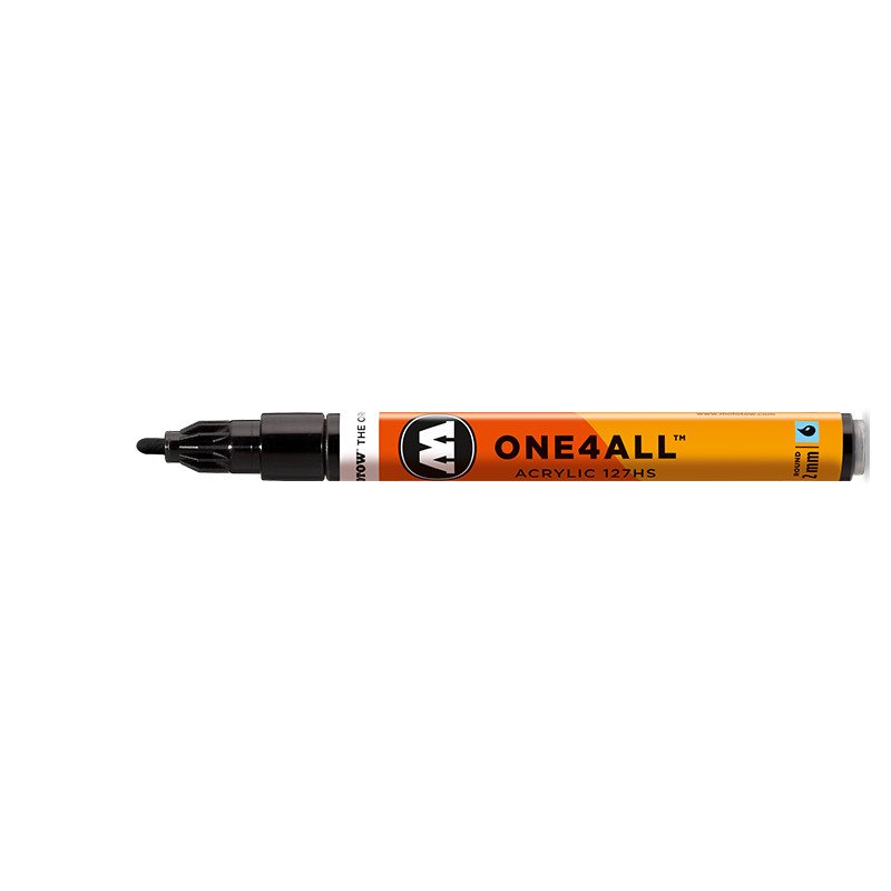 Akrylmarker One4All 2 mm - Signal Black 180 - Akrylmarkør, Molotow Markers, Markers, Penne, Penne, kridt & tusch
