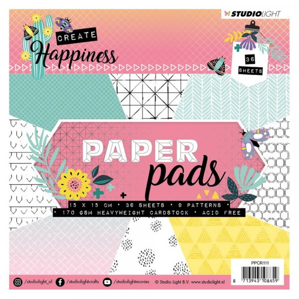 Designpapir Creator joy 15x15 cm 36 sider - Kombinasjon 112